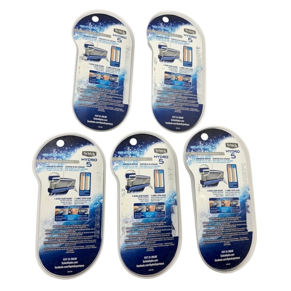Schick Hydro 5 NIP Razor Handle + 1 Cartridge Set (5) New Clamshell Packaging - Picture 2 of 5